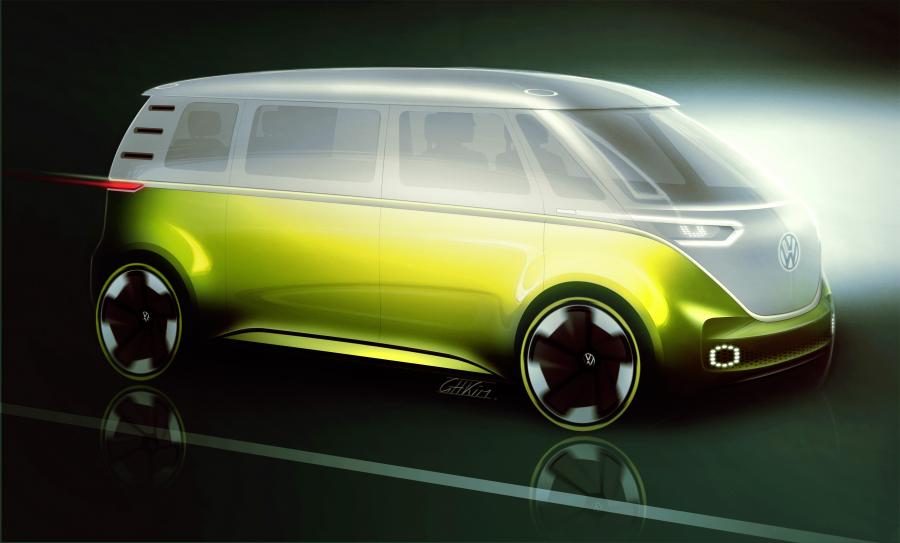 Эскиз Volkswagen I.D. Buzz 2017 года  (фото 26 из 82)